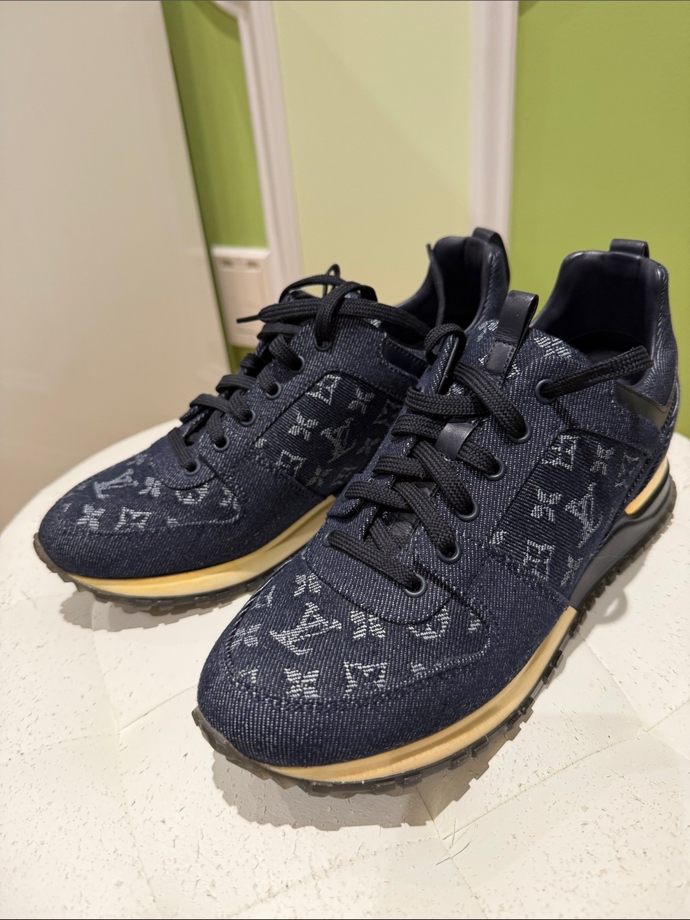 Louis Vuitton Navy Monogram Denim women Sneakers